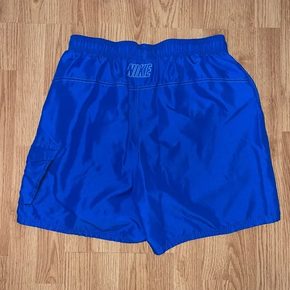 Nike Men’s Retro Royal Blue Mesh Lined Cargo Swim Trunks / Shorts Size Large - Picture 5 of 7